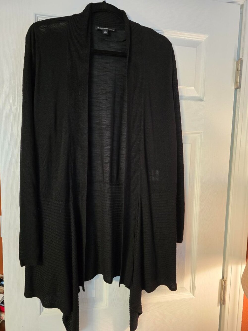 INC International Concepts Black Waterfall Sweater - NWOT